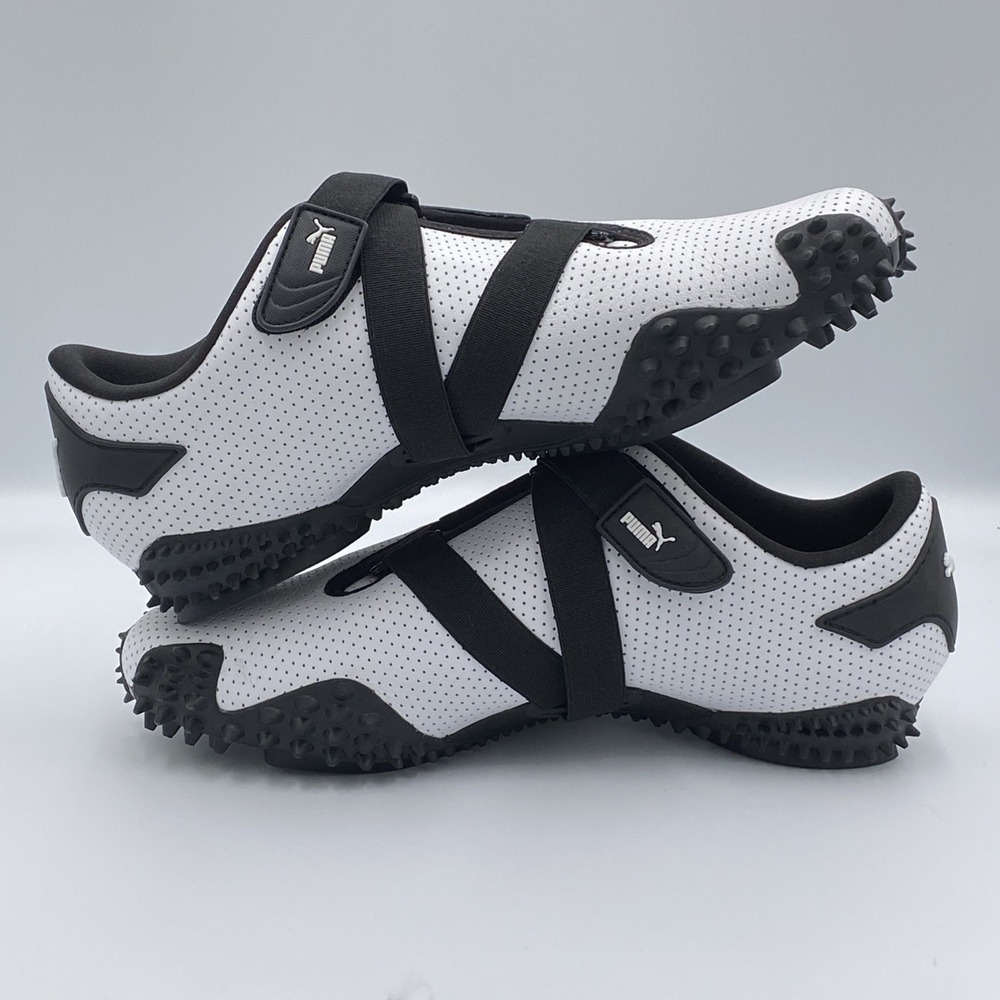 PUMA Mostro Perf White Black Perforated Leather Strap Sneakers Mens 11 397331-01 - Picture 6 of 7